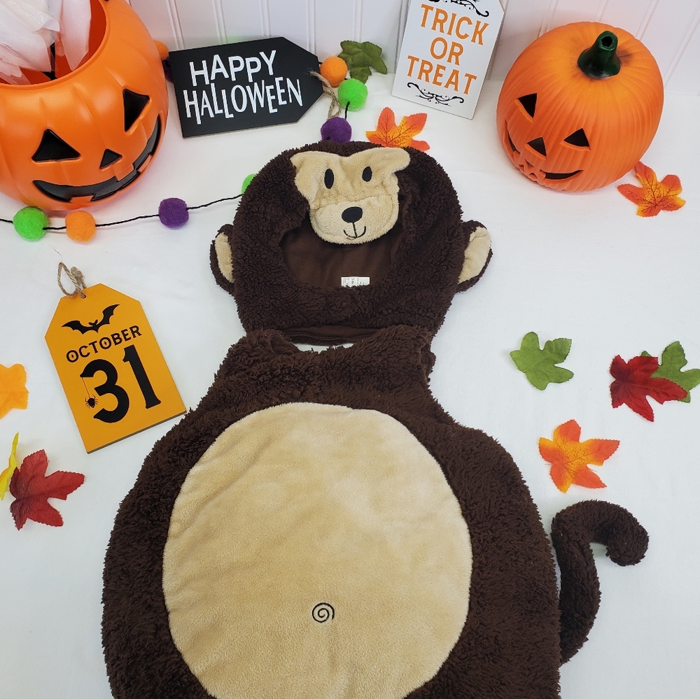 Happy Halloween Place Infant Cute Monkey Costume 2 Piece Size 12-18 Mos.